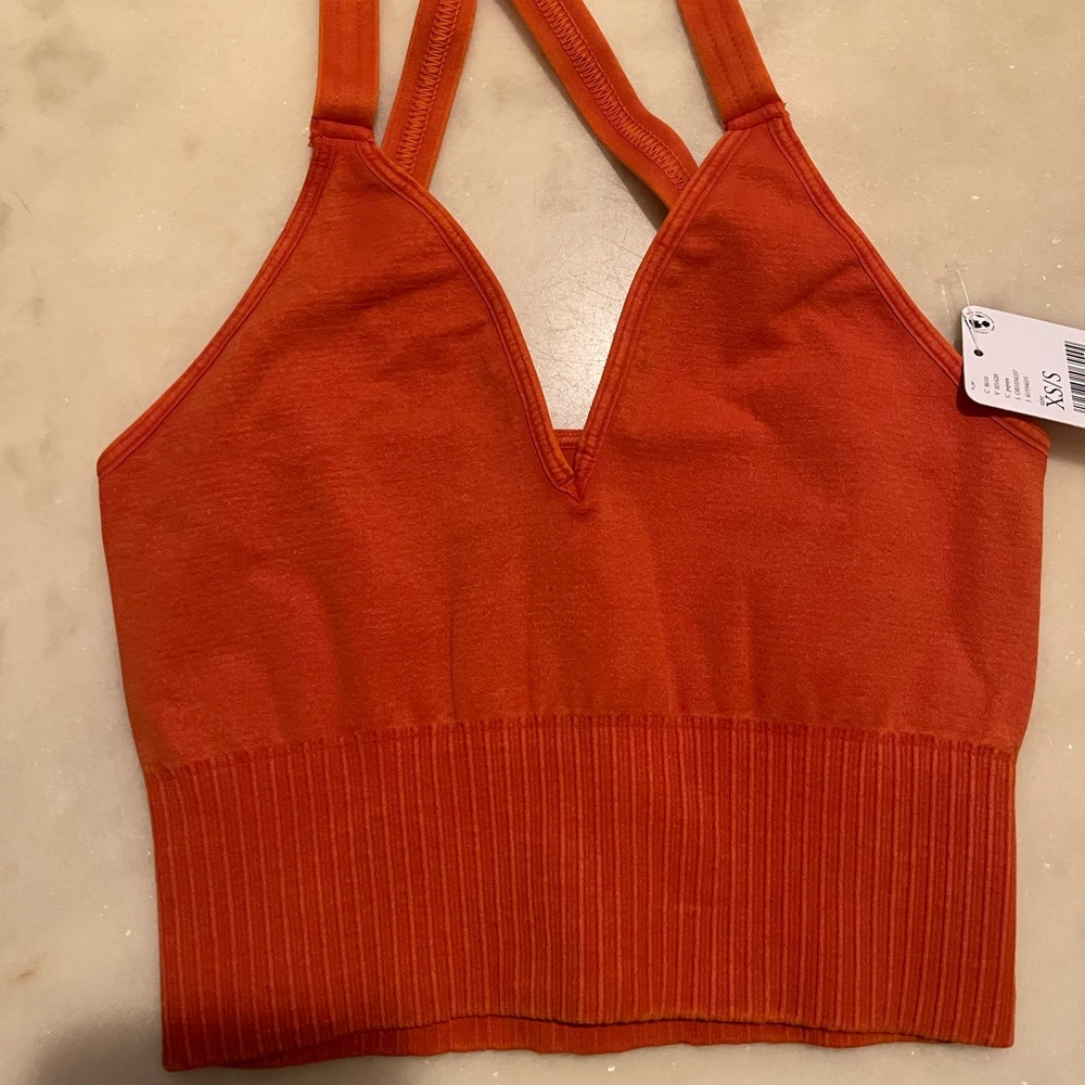 NWT| FP MOVEMENT ORANGE WORKOUT TOP